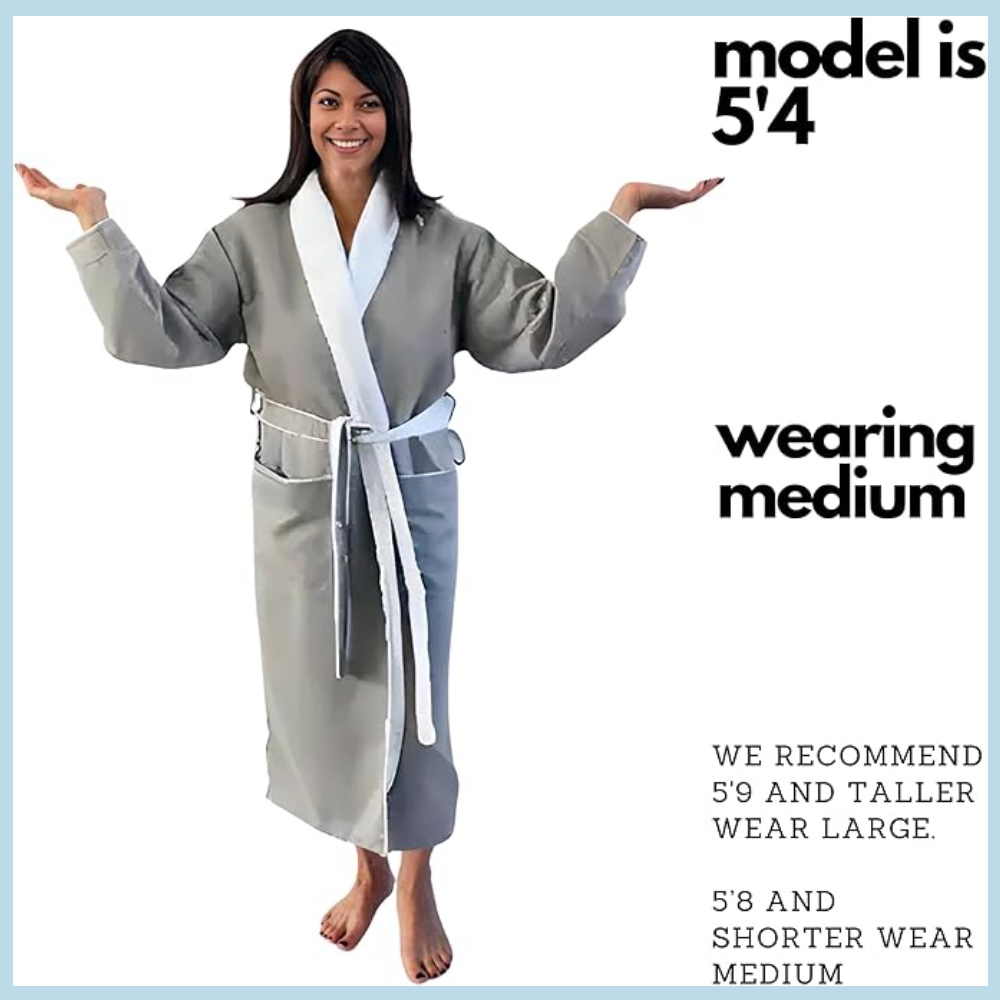 Spa Bathrobe (Light Slate): image 4