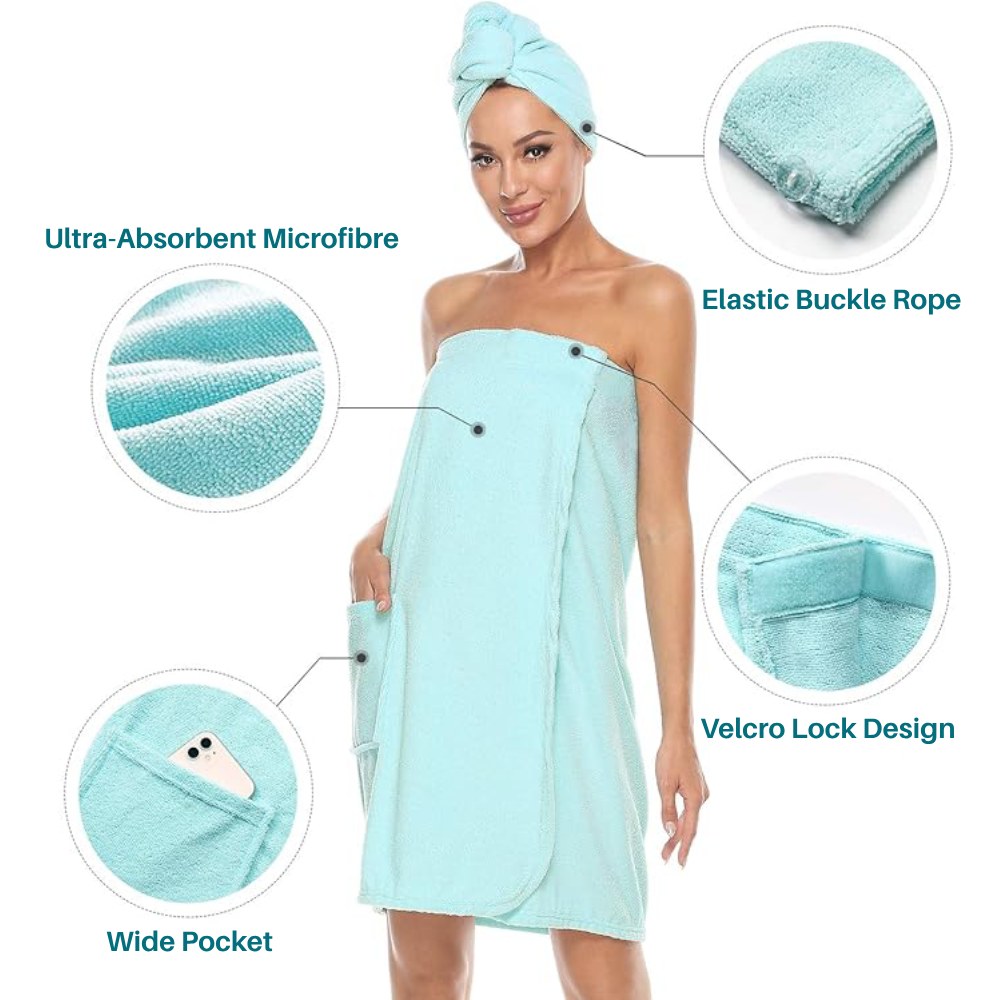 Towel Wrap (Blue / Small Medium): image 4